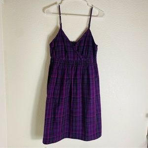Converse Purple Plaid Mini Dress